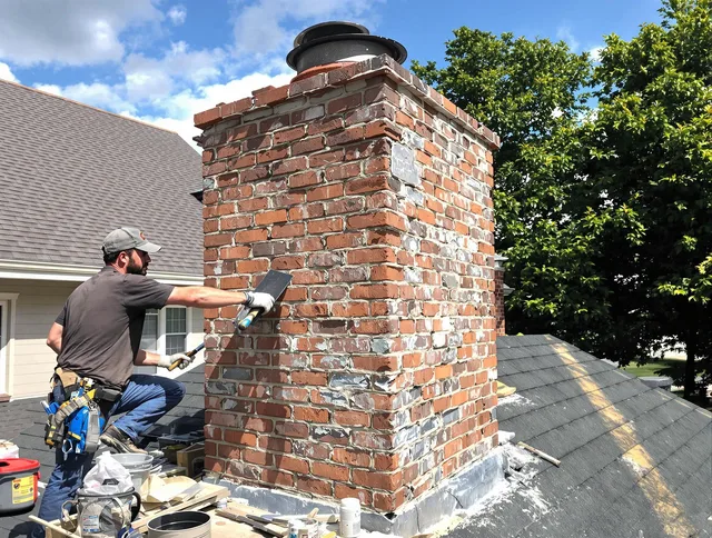 Completed chimney rebuild by Riverview Chimney Sweep in Riverview, FL