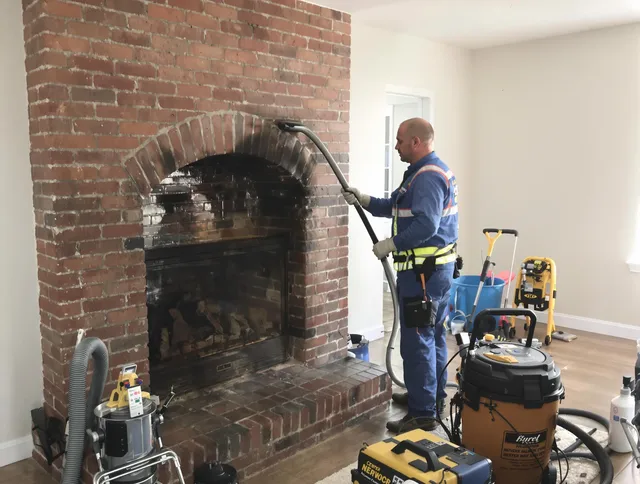Riverview Chimney Sweep expert performing detailed chimney sweep in Riverview, FL