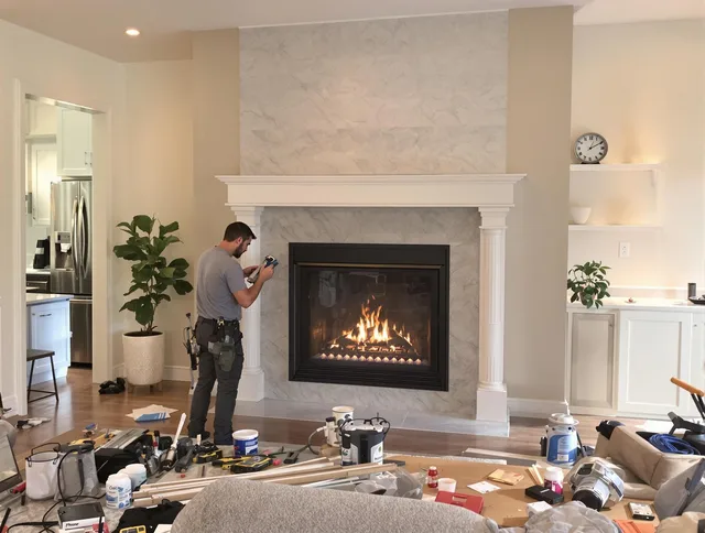 Newly installed fireplace by Riverview Chimney Sweep in Riverview, FL