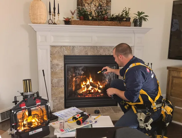 Safety-focused fireplace inspection by Riverview Chimney Sweep in Riverview, FL